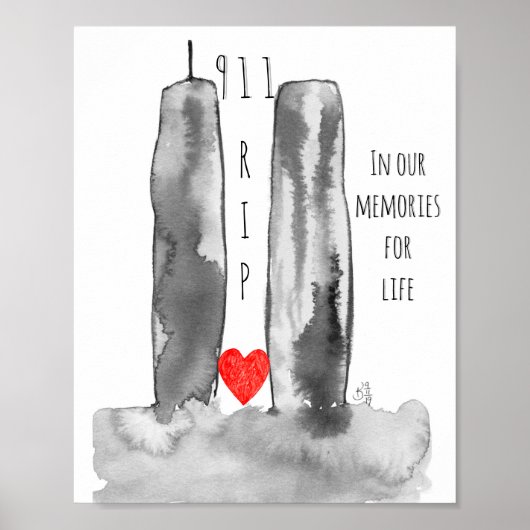 9-11 Memorial Poster World Trade Center (Voorkant)