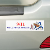 9/11 Memorial Ribbon Angel Bumpersticker (Op auto)