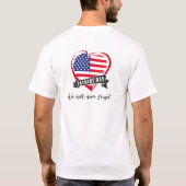 9/11 Memorial - We zullen nooit T-Shirt vergeten (Achterkant)