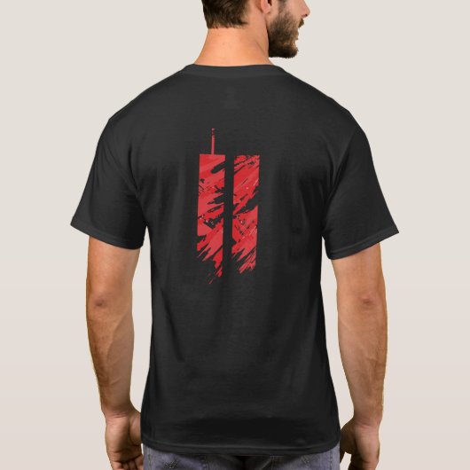 9/11 Memorial - We zullen nooit T-Shirt vergeten (Achterkant)