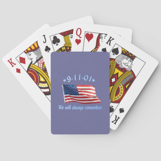 9-11 Memorial zullen we ons altijd herinneren Speelkaarten (Achterkant)