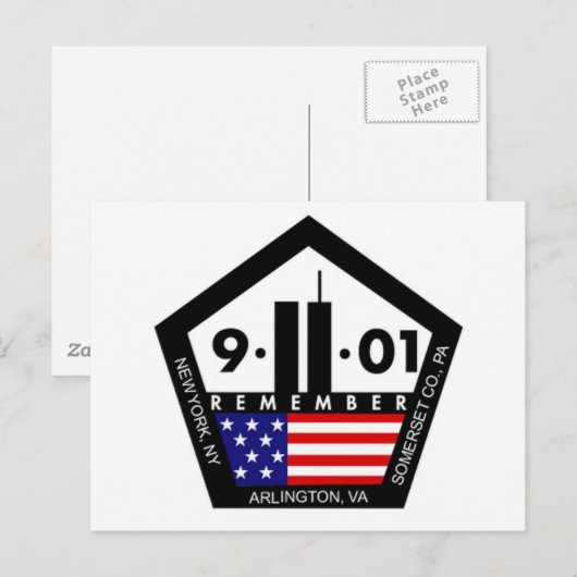 9 11 Nooit vergeten, altijd onthouden Briefkaart (Voorkant / Achterkant)