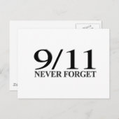 9/11 Nooit vergeten Briefkaart (Voorkant / Achterkant)