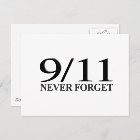 9/11 Nooit vergeten Briefkaart (Voorkant / Achterkant)