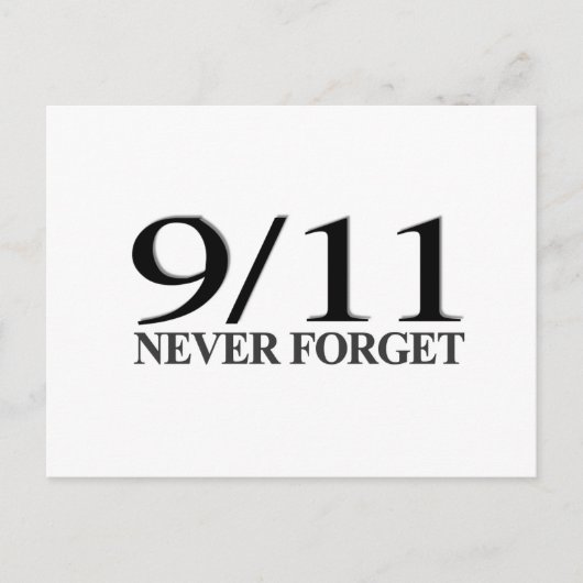 9/11 Nooit vergeten Briefkaart (Voorkant)