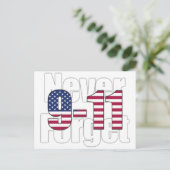 9-11 Nooit vergeten Briefkaart (Staand voorkant)
