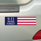 9-11 nooit vergeten bumpersticker (Op auto)