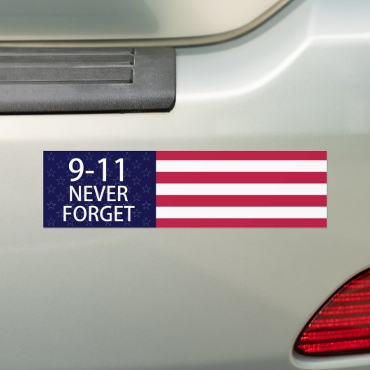 9-11 nooit vergeten bumpersticker (Op auto)