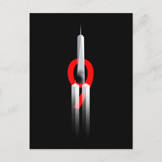 9 11 Nooit Vergeten Onthoud 9.11.2001 Herdenking Briefkaart (Voorkant)