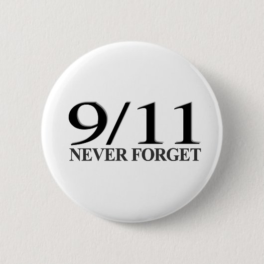 9/11 Nooit vergeten Ronde Button 5,7 Cm (Voorkant)