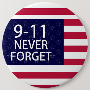 9-11 nooit vergeten ronde button 6,0 cm