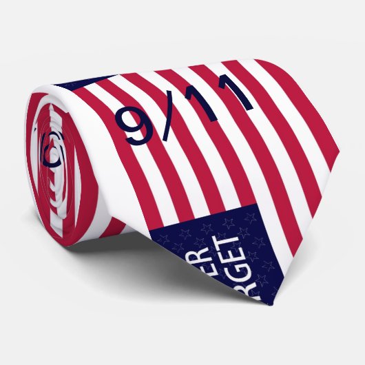 9/11 NOOIT VERGETEN STROPDAS (Opgerold)