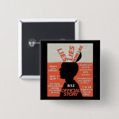 9-11 Officiële artikelen over waarheid Vierkante Button 5,1 Cm (Voorkant /achterkant)