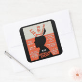 9-11 Officiële artikelen over waarheid Vierkante Sticker (Envelop)