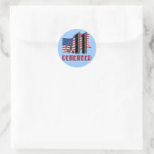 9/11 ONTHOUD met Amerikaanse vlag Tshirts Ronde Sticker (Tas)