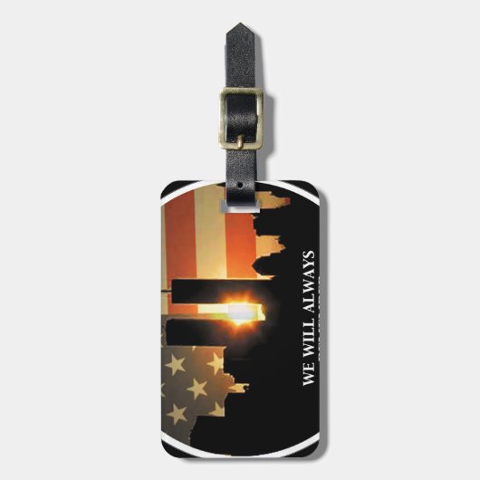 9-11 onthouding - We zullen nooit vergeten Bagagelabel (Voorkant verticaal)