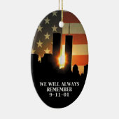 9-11 onthouding - We zullen nooit vergeten Keramisch Ornament (Rechts)