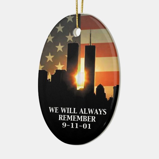9-11 onthouding - We zullen nooit vergeten Keramisch Ornament (Links)