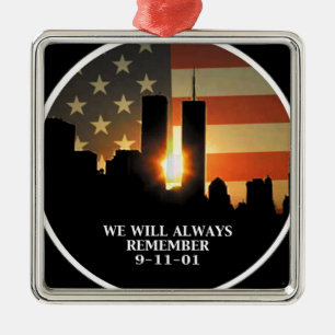 9-11 onthouding - We zullen nooit vergeten Metalen Ornament