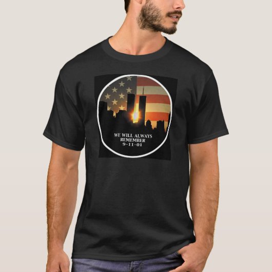9-11 onthouding - We zullen nooit vergeten T-shirt (Voorkant)