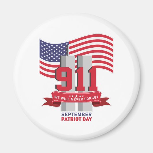 9.11 Patriot Day; Never Forget Magneet (Voorkant)