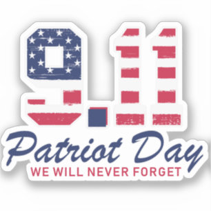 9.11 Patriotdag; we zullen nooit vergeten Sticker