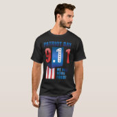 9-11 patriotdagen zullen we nooit vergeten t-shirt (Voorkant volledig)