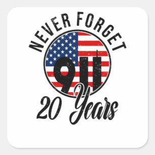 9 11 Patriots Day Flag USA 11 september Vierkante Sticker