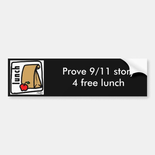 9/11, Prove 9/11 verdieping 4 gratis lunch Bumpersticker (Voorkant)