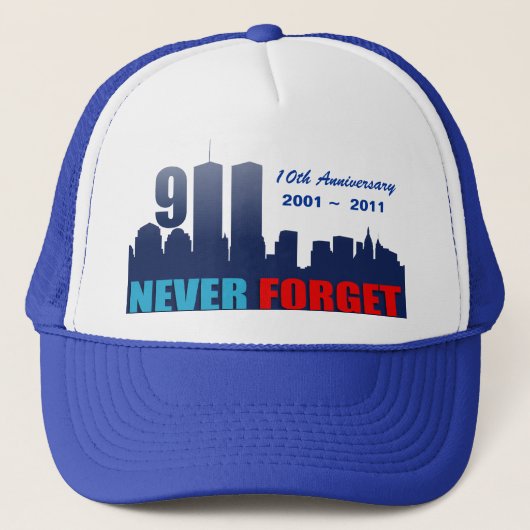9/11 september 11 - 10e Jubileum Trucker Hat Trucker Pet (Voorkant)