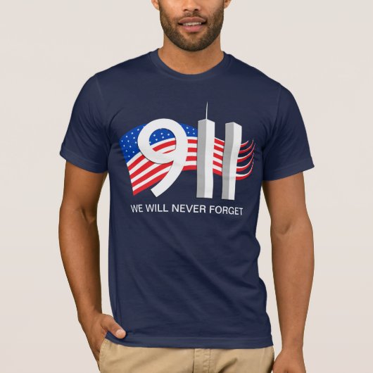 9/11 september 11 - We zullen nooit tshirt vergete (Voorkant)