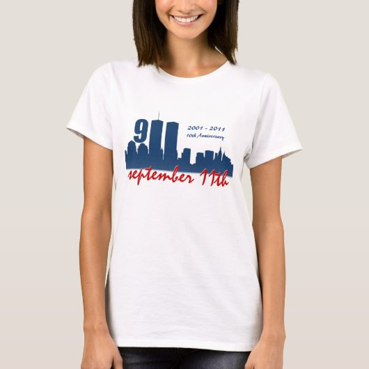 9/11 september 11 WTC - Dames Ringer T-shirt (Voorkant)