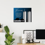 9/11 september 11 - WTC Herdenking Poster (Thuiskantoor)