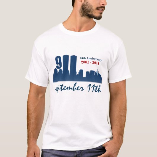 9/11 september 11e herdenkingsdag op maat t-shirt (Voorkant)