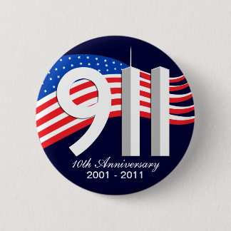 9/11 september 11e Jubileum WTC Pins Ronde Button 5,7 Cm