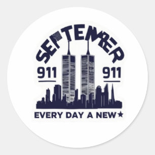 9/11 september, Patriot Day Ronde Sticker