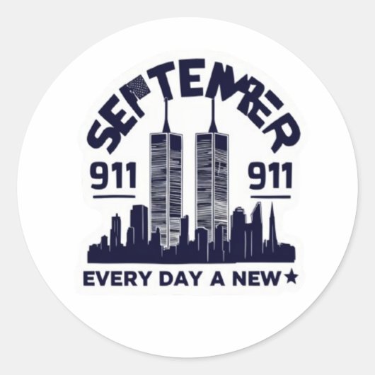 9/11 september, Patriot Day Ronde Sticker (Voorkant)