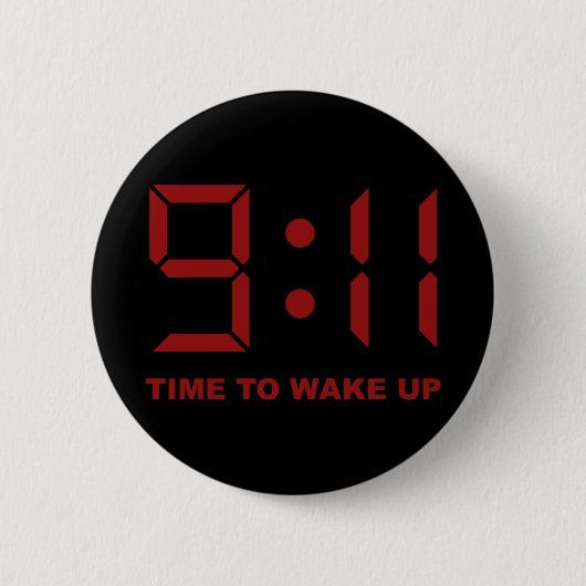 9:11 Tijd om wakker te worden Ronde Button 5,7 Cm (Voorkant)