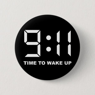 9:11 Tijd om wakker te worden Ronde Button 5,7 Cm
