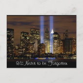 9/11 Tribute with Lights Briefkaart (Voorkant)
