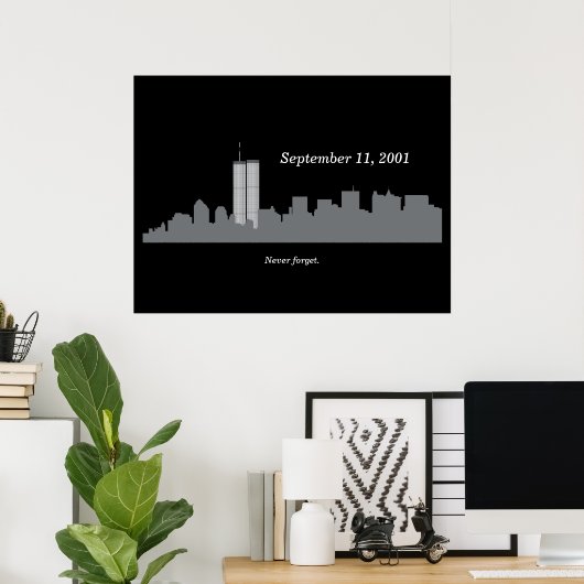 9/11 Vector Memorial Poster (Thuiskantoor)