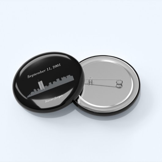 9/11 Vector Memorial Ronde Button 3,2 Cm