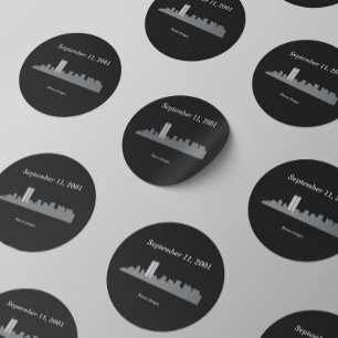 9/11 Vector Memorial Ronde Sticker