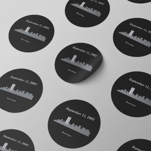 9/11 Vector Memorial Ronde Sticker