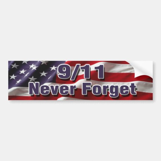 9/11 Vergeet nooit Bumpersticker (Voorkant)