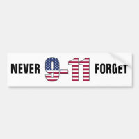 9-11 Vergeet nooit Bumpersticker