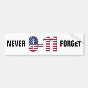 9-11 Vergeet nooit Bumpersticker