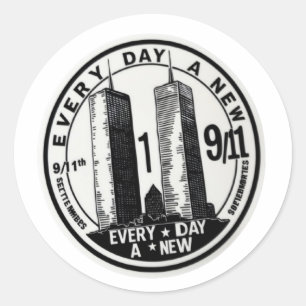 9/11 Vergeet nooit elke dag een nieuwe Ronde Sticker