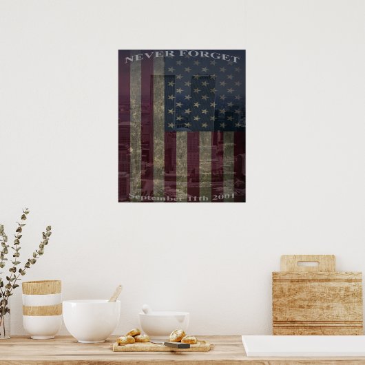 9/11 Vergeet nooit - Poster (Keuken)