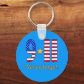 9-11 Vergeet nooit producten Sleutelhanger (Voorkant)